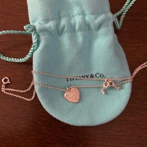Tiffany Love Heart Tag Key Bracelet 